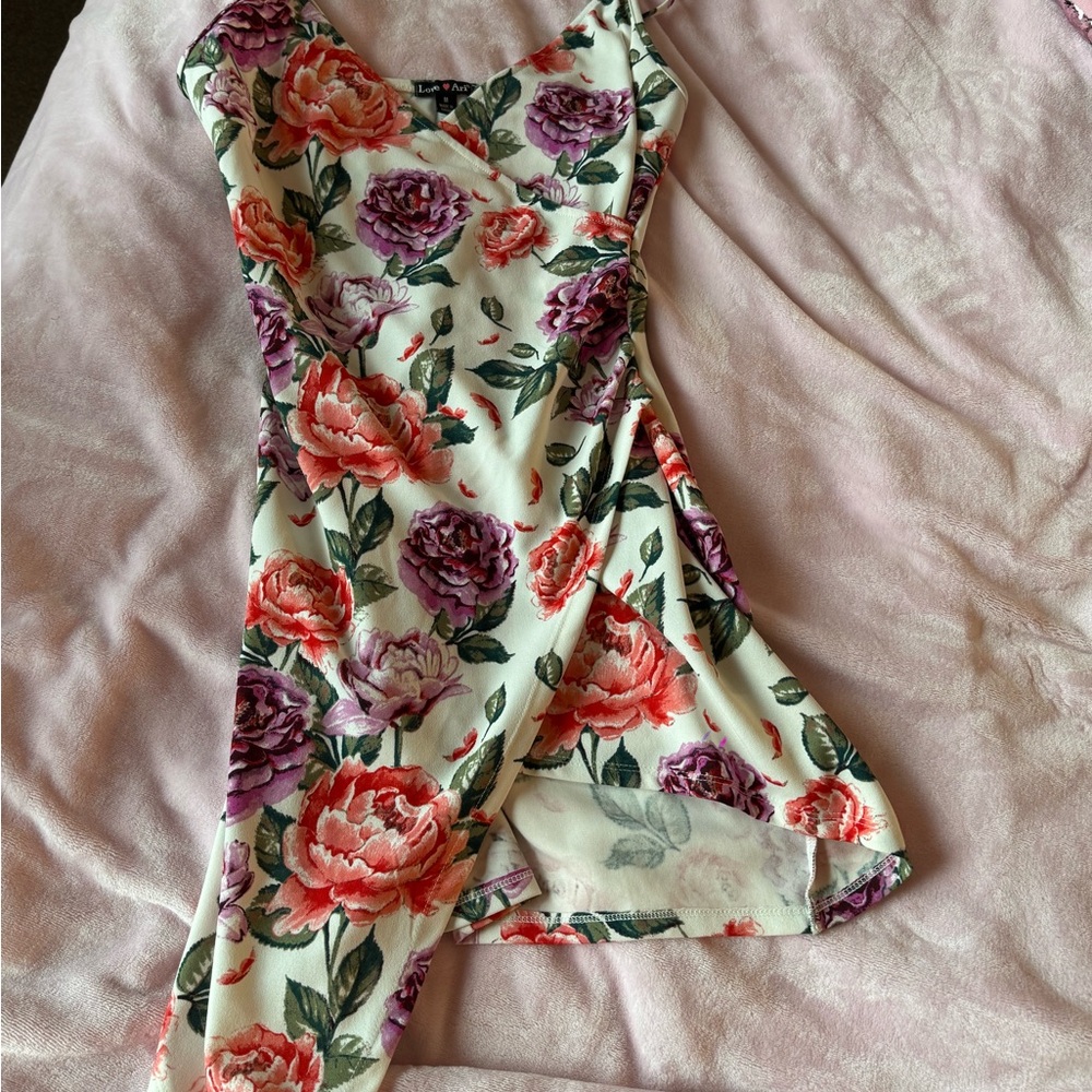 Floral  Asymmetrical Sundress